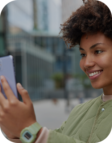 Person checking health records on phone